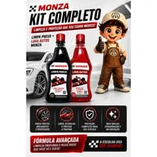 Kit Shampoo Automotivo + Limpa Pneus Monza Limpeza Completa