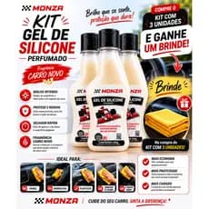 Kit 3 Gel de Silicone Monza Pérola 250g Brilho e Proteção