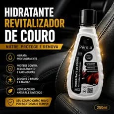 Hidratante de Couro Revitalizador Pérola 250ml para bancos de couro bolsas sapatos e jaquetas