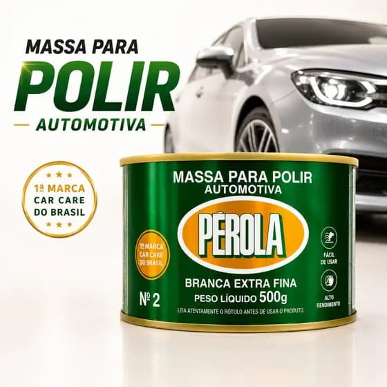 Massa Para Polir n2 Automotiva Extra Fina Pérola 500g