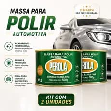 Kit 2 Massa Para Polir N°2  Branca Extra Fina Pérola 500g