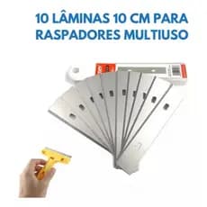 10 Laminas P/ Raspador Plano Vidro Tintas Rejunte Piso