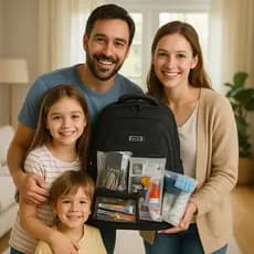 Mochila De Emergência jw Reforçada Original  Com Kit Essencial C/ 25 Itens Promoção