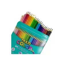 Lapis De Cor 24 Cores Multicolor Novas Cores escolar