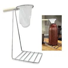 Suporte De Coador De Café com 31cm Reutilizável Grande Alumínio - Não acompanha Garrafa nem Xícara