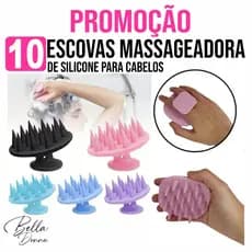 Super kit com 10 escova massageadora de silicone
