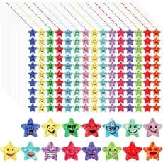 1500 Adesivos De Estrelas , 15 Designs De Rosto De Sorriso De Recompensa Para Crianças , Etiquetas De Estrela De Folha D