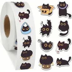 500 Peças Adesivos Estéticos De Papel De Gato Kawaii Designs Variados Para Garrafas De Água Laptops Diários Recompensas
