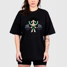 Camiseta Camisao Meninas Super poderosas Academia Treino Gym Blusao Streetwear Docinho