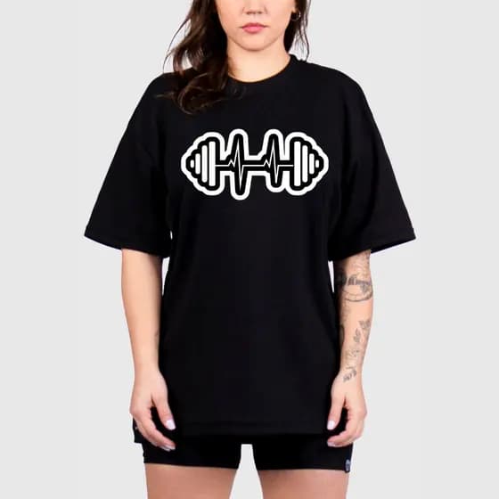Camiseta Feminina Camisão Treino Oversized Blusa Larga Academia Fitness Streetwear