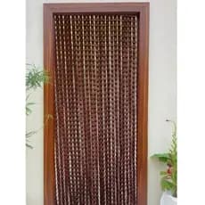 Cortina Italiana para Porta - Tiras Plástica Cores Lisas MARROM - QUALIDADE PREMIUM - 2,10x0,82