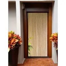 Cortina Italiana para Porta /SALA/ COZINHA/ QUARTO/ QUINTAL - Tiras Plástica Cores Lisas BEGE - QUALIDADE PREMIUM -