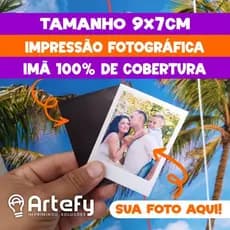 32 fotos 9x7cm retrô com imã - Personalizada - Papel foto brilho grosso 220g - imã geladeira