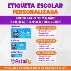 130 Etiquetas Escolares Vinil -  Vinil Leitoso à Prova d’Água-  Kit para Material Escolar, Adesivo - envio rápido