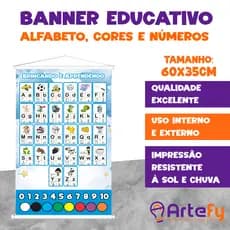Banner em lona Educativo Personalizado - Didáticos - Alfabeto