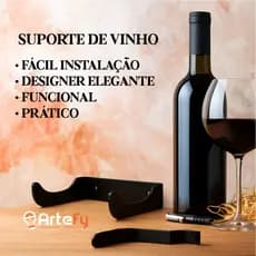 Kit 15 Suporte Garrafa de Vinho em Acrílico – Parede Decorativa