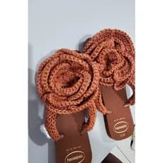 CHINELO FLOR CROCHE HAVAIANAS PERSONALIZADO