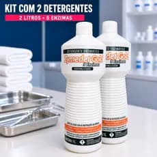 Detergente Enzimático 2 Litros 5 enzimas manicure dentista tatuador KIT PROMOCIONAL esterilização alicate de cutícula