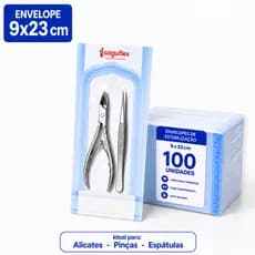 Saquinhos Para Colocar Alicates Esterilizados Manicure 9x23 estufa forninho esterilização