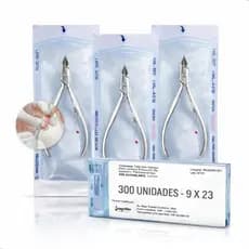 Envelope para esterilização 9x23cm c/ 300 unidades autoclave manicure dentista podologia