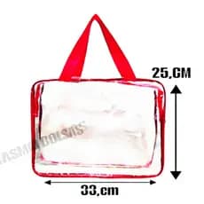 Bolsas Malote cristal transparente 33×25  VERMELHO