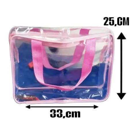 Bolsas Malote cristal transparente /33×25 ROSA BEBÊ