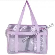 Bolsa Malote Cristal ROSA BEBÉ. /G020.