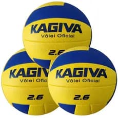 Kit 3 Bolas De Vôlei Kagiva 2.6 - Oficial