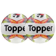 Kit 2 Bola Futsal Slick 24 Câmara Airvility 6 Gomos Topper