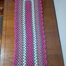 Trilho de mesa retangular de crochê / Trilho de mesa em crochet
