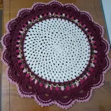 Centro de mesa redondo tulipas / Centro de mesa / Crochê/ Crochet