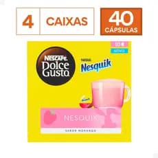 Combo 40 Cápsulas Nescafé Dolce Gusto Nesquik Morango