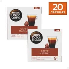 Combo 20 Cápsulas Nescafé Dolce Gusto Caffé Matinal