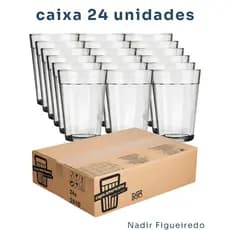 Copo Americano Vidro Nadir Figueiredo Caixa 24 Copos Suco Cerveja Café