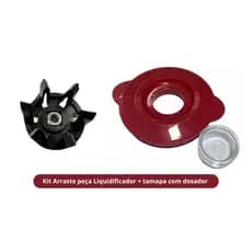 Kit Peça de liquidificador Arraste + tampa + dosador para liquidificador L-1200 L-1000 L-1100