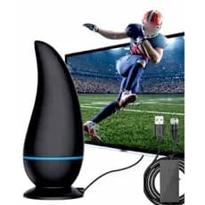 Antena Analógica Digital Ambiente Interna Amplificada Hdtv Uhf Vhf 10/25dbi Ultra hd Melhoria de Sinal Rural Cidade