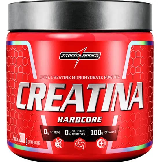 Kit Creatina 300g Integralmedica 100% Monohidratada Aumento de Performance Suplemento Alta Qualidade