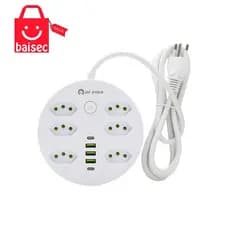 Régua de Energia OI VIDA, 6 Tomadas, 3 USB + 2 Type-C, 2500W, Antichamas
