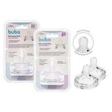 Bico Para Mamadeira Em Silicone Buba 2 unidades Easy Flow