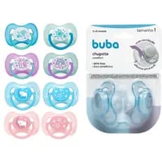 Kit Chupeta Buba Comfort com 2 unidades Bico de Silicone