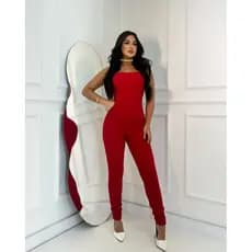 Macacão alcinha básico feminino Longo Anarruga Feminino Forro Duplo Na Frente Têndencia Moda Blogueira verão