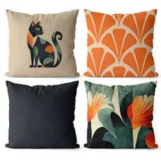 Kit 4 Capas De Almofadas Egípcia