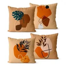 Ki 4 Capas de Almofadas Terracota 45x45