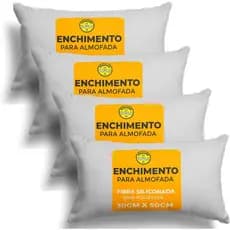 Kit 4 refil enchimento para almofada 30x50 retangular