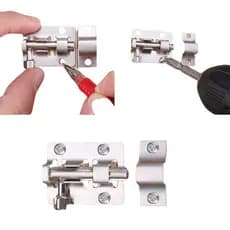 Kit com 2 Trancas /  Ferrolho em Aço Inox 1.5 Polegadas