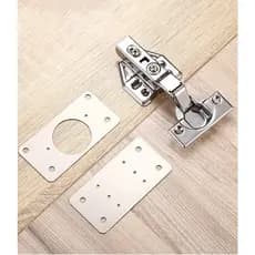 Kit 02 Placas De Reparo Para Consertar Dobradiça Armário
