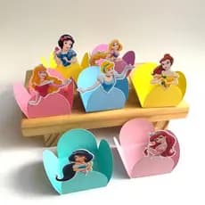100 Forminhas para Doces Princesas Cintura 2 NOVA Miau
