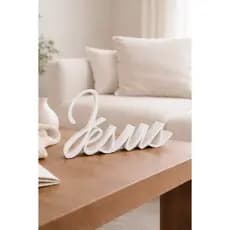 Jesus Palavra Decorativa Design Cursivo Minimalista para Sala, Quarto ou Escritório