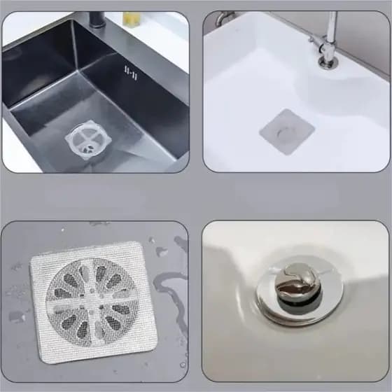 Filtro Adesivo descartável ralo de pia banheiro Kit com 10 20 30 ou 40