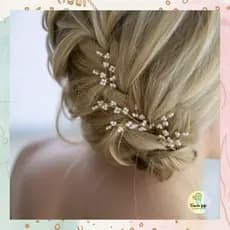 Grampo Arranjo enfeite de Cabelo Noiva, Novinha, Debutante com mini pérolas, florzinhas